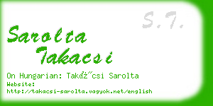 sarolta takacsi business card